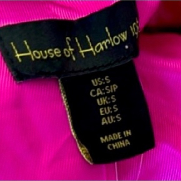 House Of Harlow 1960 Hot Magenta Blazer Size Small oversized style and look NWT - Picture 5 of 9